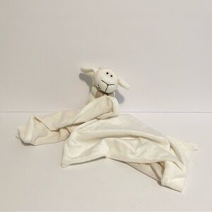 Trois Moutons White Sheep Lovey Baby Security Blanket Lamb Soft Thin Blanket Toy